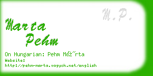 marta pehm business card